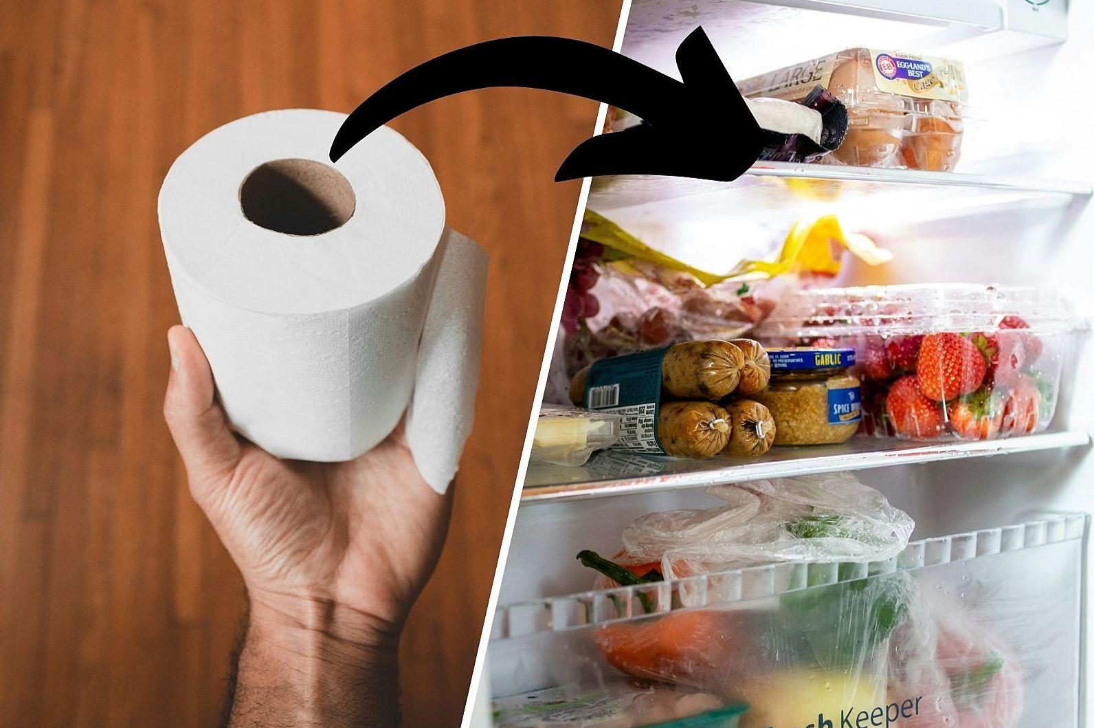ترفند تازه نگه داشتن موادغذایی یخچال با دستمال توالت | عقل جن هم به این ترفند نمی‌رسه!